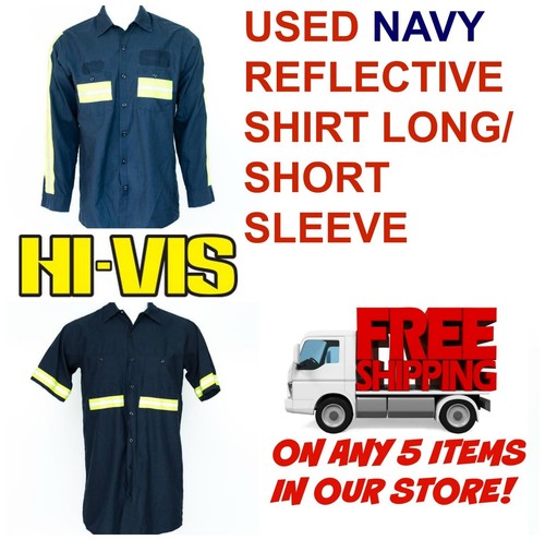Used Hi-Visibility Reflective Hi-Vis Work Shirts Cintas, Redkap, Unifirst, G&K