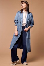 Tribal 5558o-4390 Light Blue Denim Longline Jacket