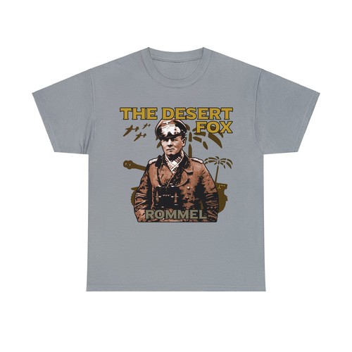 Desert Fox Rommel T-Shirt WWII DAK German Army Tank - Picture 26 of 49
