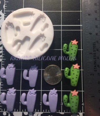 Cactus plant silicone mold for Fondant-Resin-polymer Clay-handcrafts-handmade