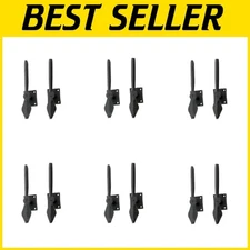 Classic Black Wrought Iron Spoon Shutter Dogs – 6 Pack for Colonial Style Homes