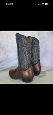 Tony Lama Size10 D Western Cowboy Boots Brown...