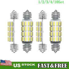 White 39MM-42MM Festoon Dome Map Interior LED Bulb 6500K 211 212 214 1~10Set