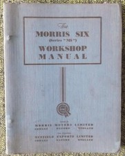 MORRIS SIX Series MS Car Workshop Manual 1955 #H&E 91368 1/55