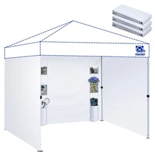 Instant Canopy Tent SideWalls with 6 Pockets for 10x10 FT Pop Up Canopy, 210D...