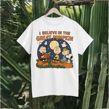 Funny Great Pumpkin Halloween T-Shirt Fall Moon, Ghosts Pumpkins Design