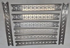 Lot of 8 Orig  A.C. Gilbert Erector "EX" 12 inch Big Channel Girders, Ni Plated