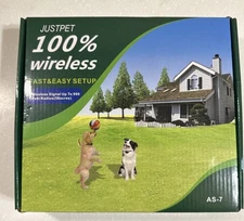 Wireless Dog Fence Electric Pet Containment System 100% WireFree Model AS-7