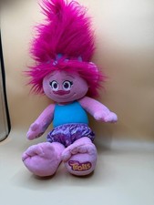Build A Bear Trolls Princess Poppy Stuffed Doll 23" Plush Pink DreamWorks