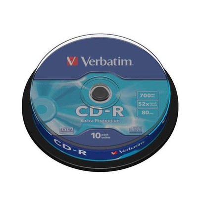 1x10 Verbatim CD-R 80min 700MB 52x Speed Extra Protection CB