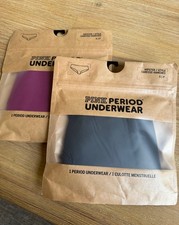 Victorias Secret  PINK Hipster Period Panty 2 PAIRS Dark Pink  Black Small NEW