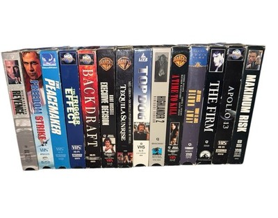 Lot of 14 90s VHS Action Movies (apollo 13, Maximum Risk, The Firm, Peacemaker+)