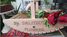 Wooden Garden Flower / Veg Trug Basket  Free Personalisation.