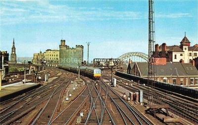 Newcastle -Upon-Tyne Tyneside UK Railway Crossing