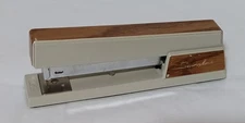 Swingline 767 Metal Desk Stapler Beige with Woodgrain Made In USA Vintage 