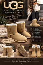 NEW IN BOX UGG Classic Unlined Mini Perf Suede Boots women's Size 7