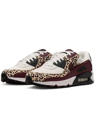 Nike IF1619-102 Air Max 90 Leopard Burgundy Women's Size5-8.5