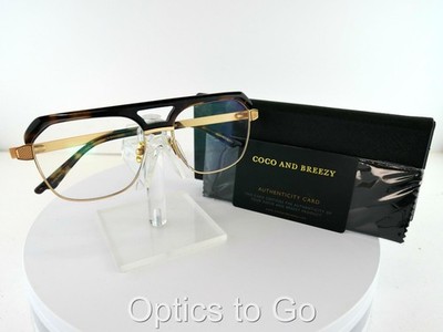 COCO AND BREEZY BROOKLYN  c:103 DK HAVANA/GOLD  58-17-150 X-L EYEGLASSES EYEWEAR