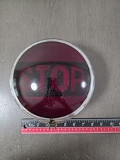 Vintage Glass Stop Light Lamp With Red Lens Ls321 Chrome Bezel Vintage Glass Stop Light Lamp With Red Lens Ls321 Chrome Bezel