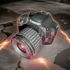 Canon EOS Rebel T2i Digital SLR Camera Black With 35-80mm Lens Attatched