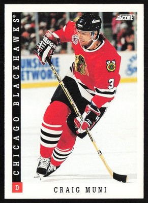 1993-94 Score Craig Muni Chicago Blackhawks #266