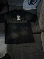 Hellstar Black Graphic Logo Print Short Sleeve Crew Neck Men's T-Shirt Size L