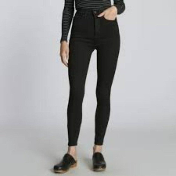 Everlane The Way-High Skinny Jean Ash Black Organic Cotton High Rise Crop 29