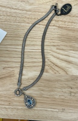Bali Couture Designer Sterlingsilber & 18k Topas Halskette 17''