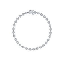 BRAND NEW Lafonn 925 Silver Platinum Bonded Bezel-Set Strand Bracelet B0211CLP68
