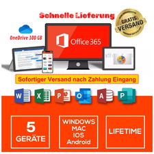 Microsoft Office 365 Pro Plus für 5 Geräte ...