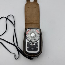 Sekonic Auto-Leader 3 Model 162 Light Meter W/ Leather Case untested