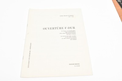 Telemann Ouvertüre F-Dur Notenheft Blockflöte Edition Moeck 425/426