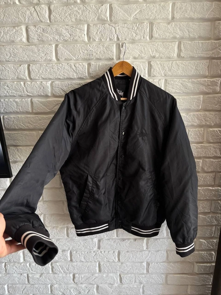 Black nylon bomber jacket Stussy size M - Image 2 of 4