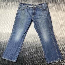 Wrangler Retro Relaxed Boot Jeans Mens 42x32" Blue Western Read Description