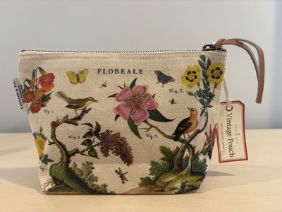 Cavallini & Co FLOREALE Vintage Pouch 100% Cotton NWT