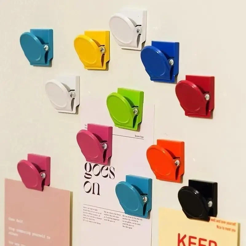5X Magnetic Clips Fridge Strong Magnet Metal Clamp Note Photo Hanger Holder Hook