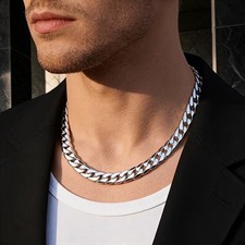 Cuban Solid Hip Hop Necklace, 316 Stainless Steel, Hypoallergenic