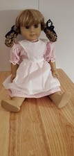 Pink Check Dress & Pinafore & Bloomers Fits 18 Inch Doll Doll Not For Sale