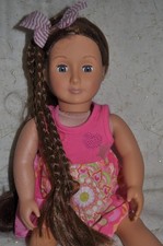 Our Generation Battat 18" Doll Growing Brown Hair Braids FLAWS READ
