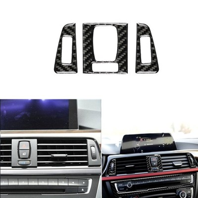 Carbon Fiber Central Air Outlet Frame Trim Cover For BMW 3 Series F30 2013-2019
