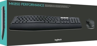 Logitech Tastatur/Maus Set MK850, Wireless, Unifying, schwarz Performance, DE, O
