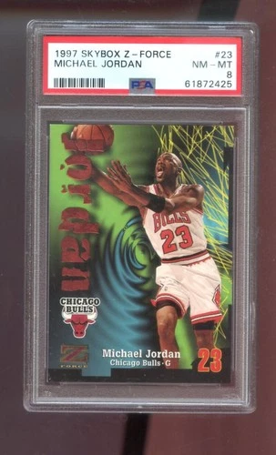 1997-98 Skybox Z-Force #23 Michael Jordan PSA 8 Graded Card NBA 97-98 ZForce