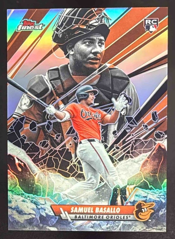 2026 Topps Finest Samuel Basallo Smashing Through RC Rookie #S-4 Orioles
