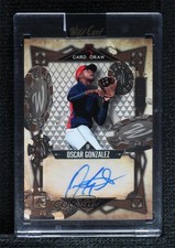 2023 5 Card Draw Modern Bronze Foil Tan 1/1 Oscar Gonzalez Rookie Auto RC v9t. rookie card picture