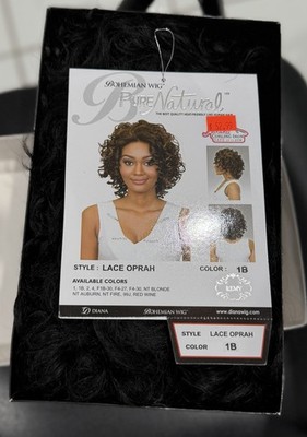 Diana Lace Front Wig 1B Curly Heat-Resistant Synthetic Bohemian Natural Style