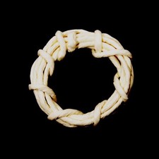 Bleached Paper Ribbon Wreath 4" 12pc/Pack 05339
