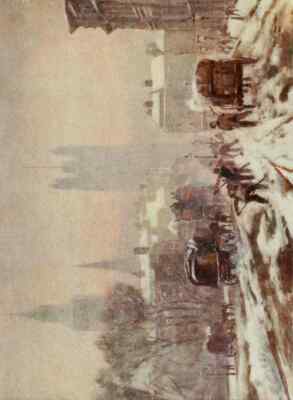A4 Druck Marshall Herbert 1841 1913 Landschaft London 1905 Schnee in Whitehall