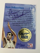DAVE DEBUSSCHERE 1995 SIGNATURE ROOKIES Kromax Insert HOF AUTOGRAPH