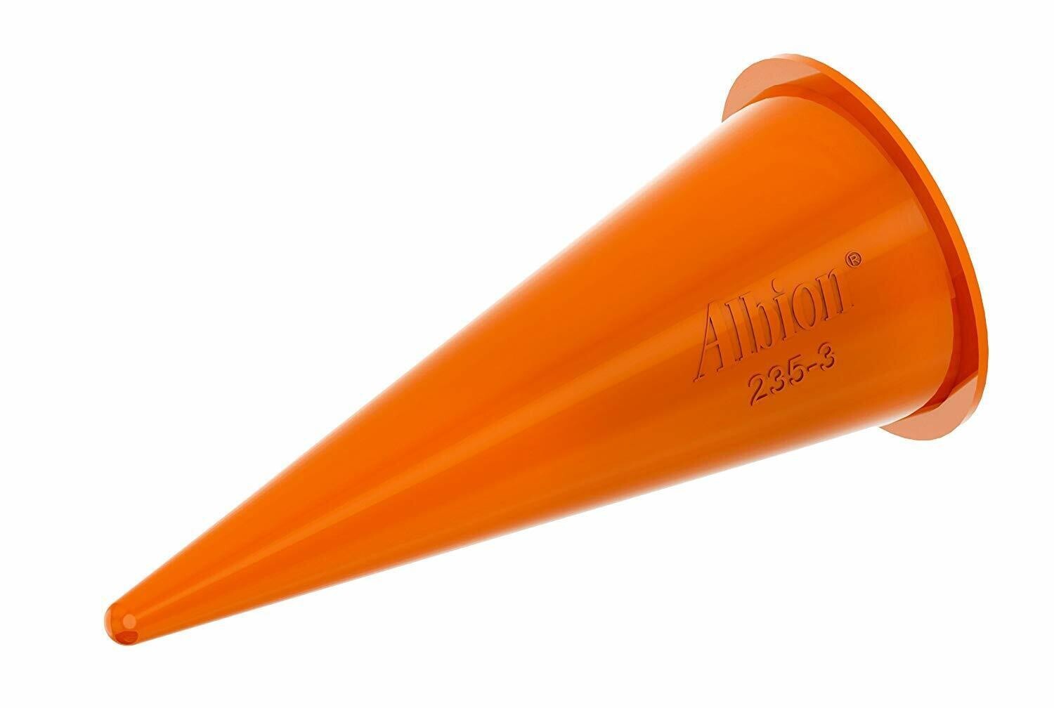 New ALBION Caulk Gun Cone Nozzle, Orange, 25 Pack, 235-3 S2