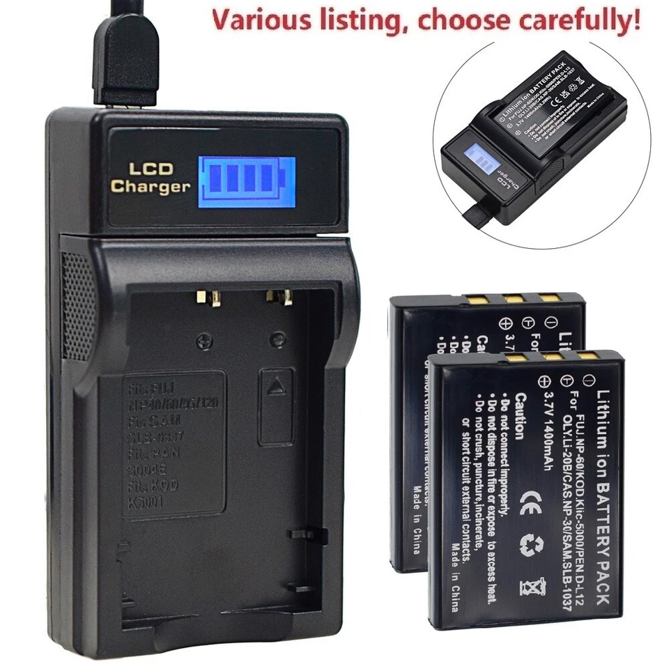 Battery or charger for Kodak KLIC-5000 EasyShare LS743 LS753 One Series One Zoom - Image 2 of 4